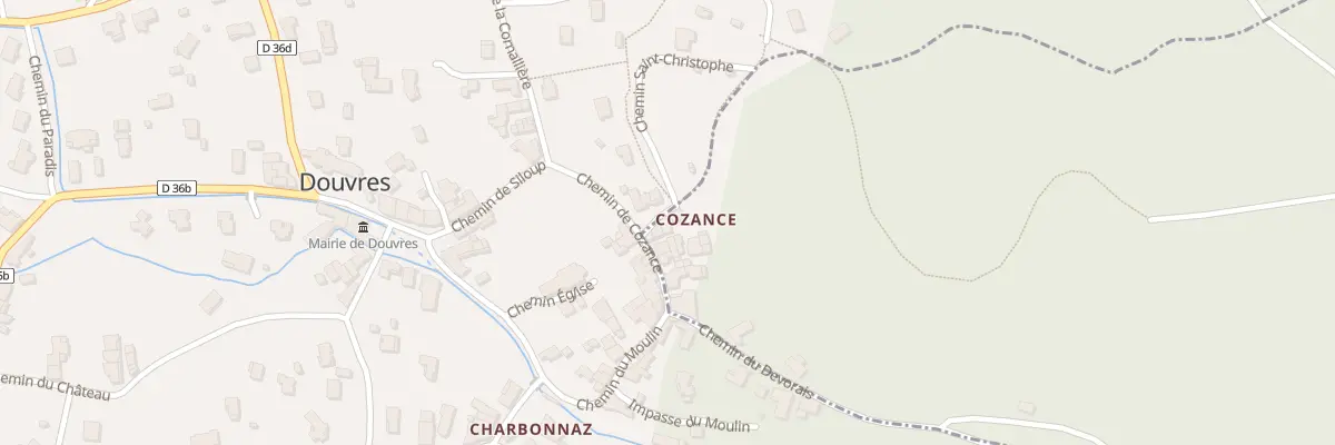 Plan du 60 Che de Cozance à Ambronay
