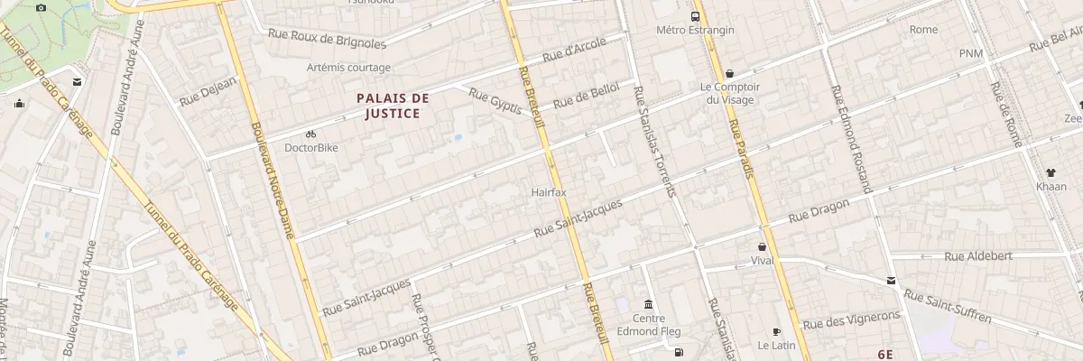 Plan du 58 Rue breteuil à Marseille 6e Arrondissement
