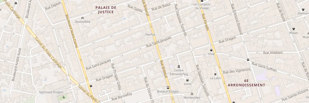 Plan du 74 Rue breteuil à Marseille 6e Arrondissement