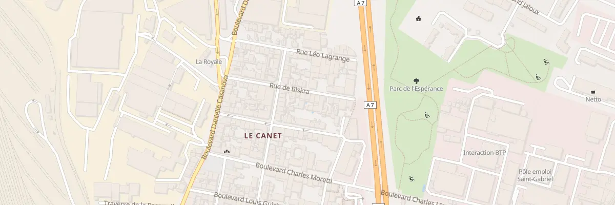 Plan du 22 Rue de biskra à Marseille 14e Arrondissement