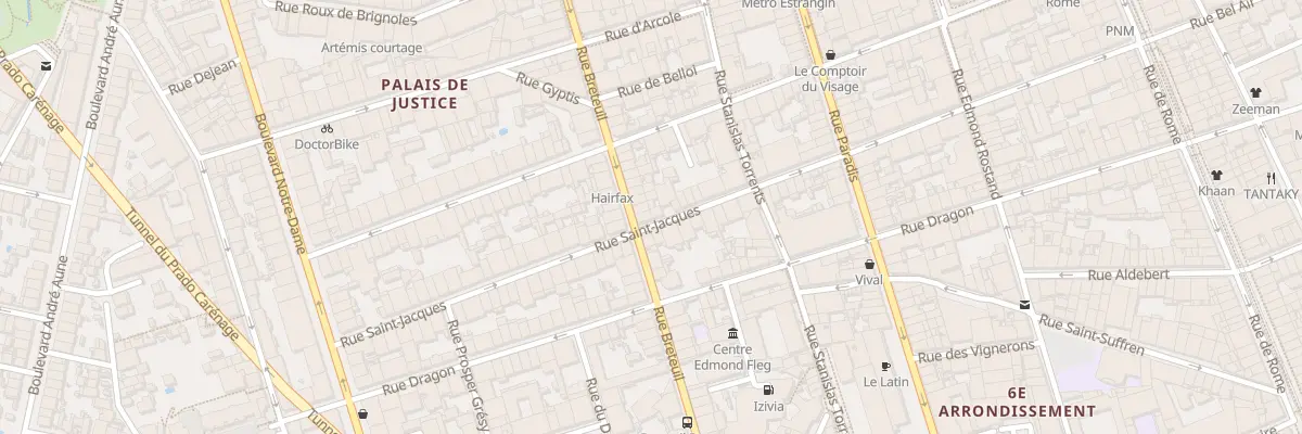 Plan du 95 Rue breteuil à Marseille 6e Arrondissement