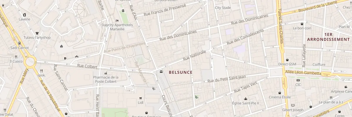 Plan du 11 Rue nationale à Marseille 1er Arrondissement