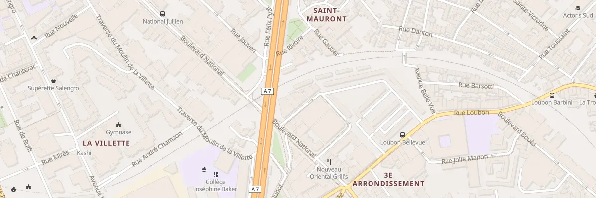 Plan du 7 Av Alphee Cartier à Marseille 3e Arrondissement