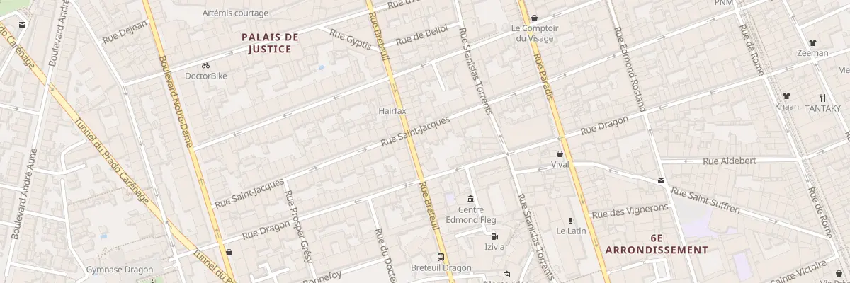 Plan du 75 Rue saint jacques à Marseille 6e Arrondissement