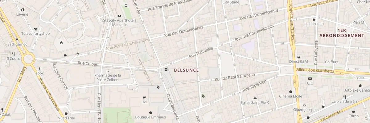 Plan du 12 Rue nationale à Marseille 1er Arrondissement
