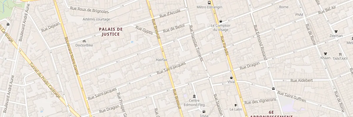 Plan du 60 Rue saint jacques à Marseille 6e Arrondissement