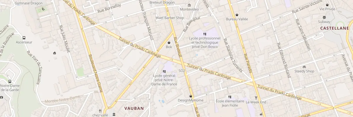 Plan du 124 Rue breteuil à Marseille 6e Arrondissement