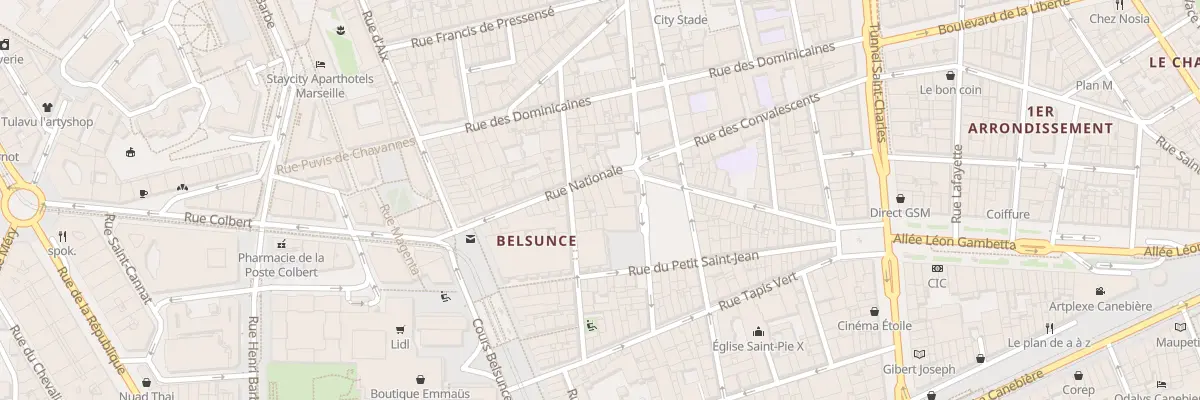 Plan du 26 Rue nationale à Marseille 1er Arrondissement