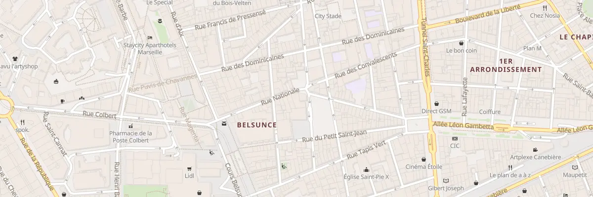 Plan du 30 Rue nationale à Marseille 1er Arrondissement