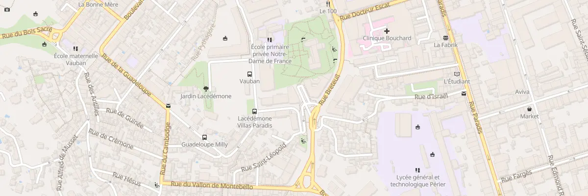 Plan du 204 Rue breteuil à Marseille 6e Arrondissement