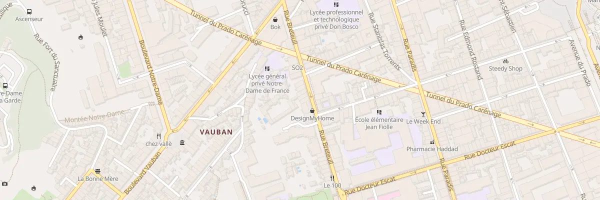 Plan du 144 Rue breteuil à Marseille 6e Arrondissement