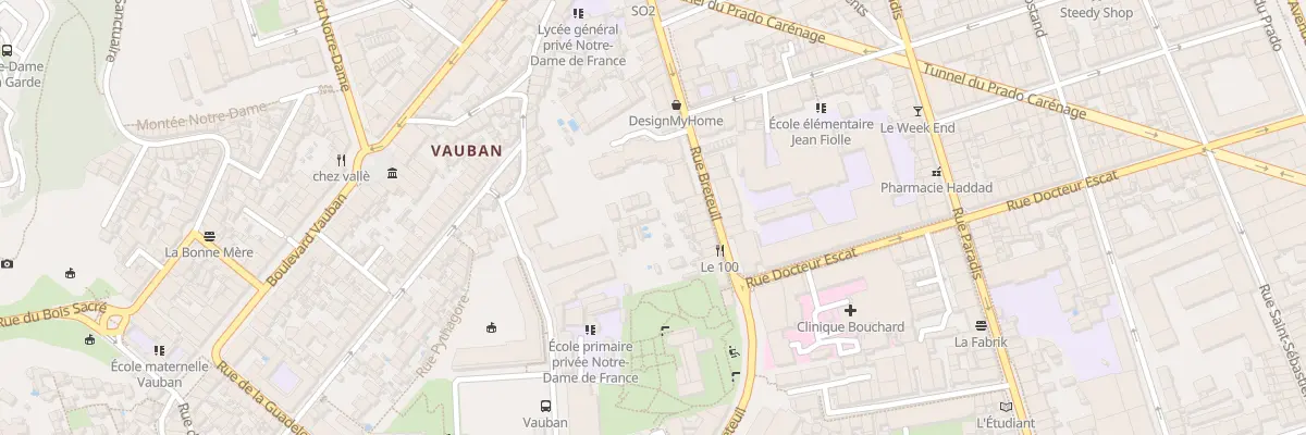 Plan du 156 Rue breteuil à Marseille 6e Arrondissement