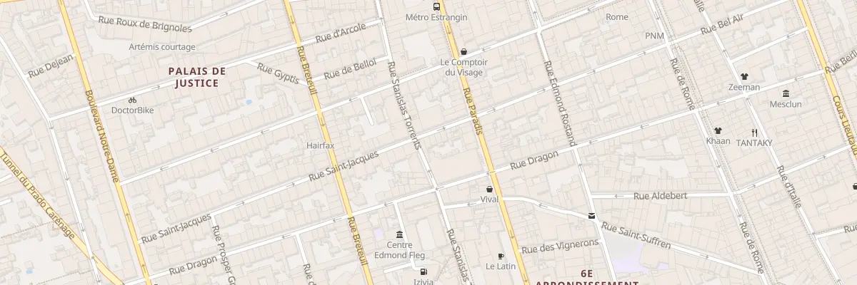 Plan du 57 Rue saint jacques à Marseille 6e Arrondissement