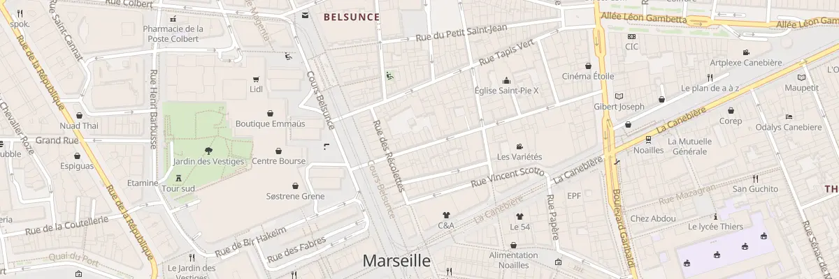 Plan du 15 Rue thubaneau à Marseille 1er Arrondissement