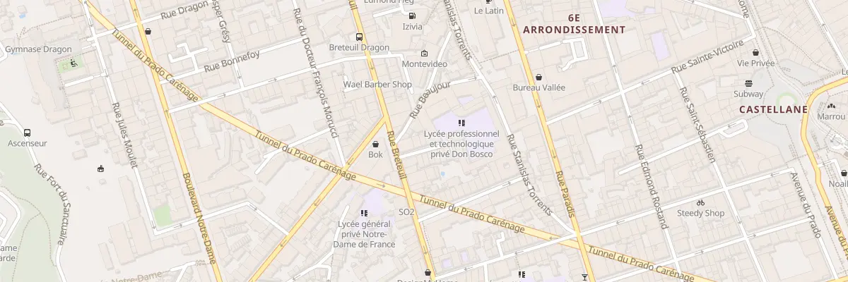 Plan du 5 Rue des freres merlo à Marseille 6e Arrondissement