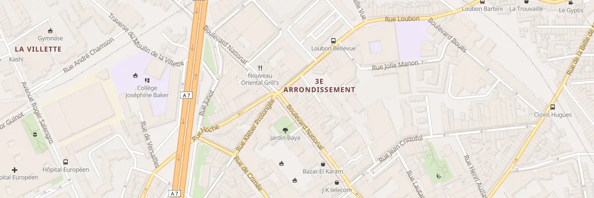 Plan du 256 Bd National à Marseille 3e Arrondissement