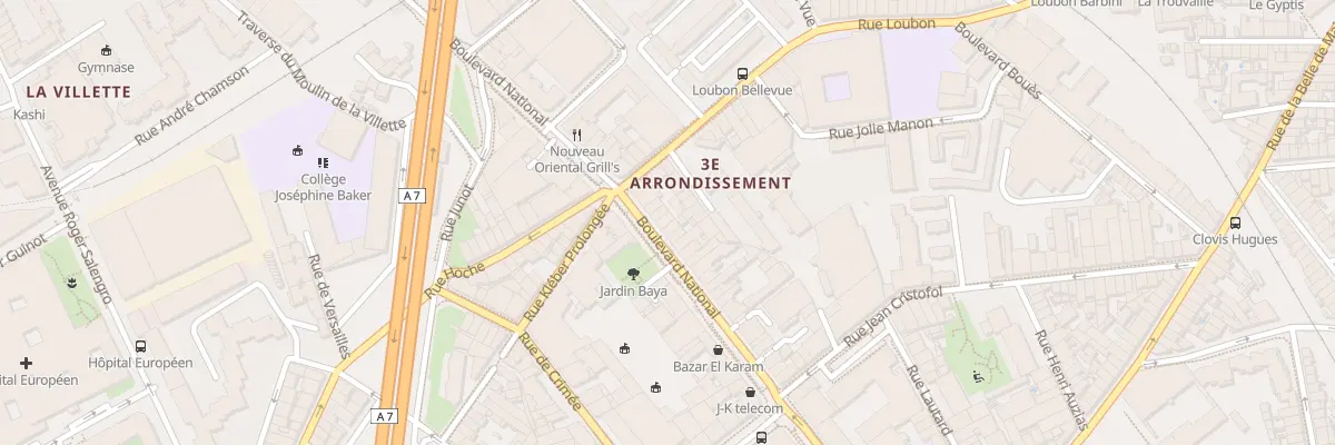 Plan du 252 Bd National à Marseille 3e Arrondissement