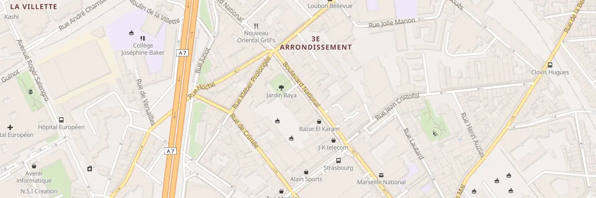 Plan du 239 Bd National à Marseille 3e Arrondissement