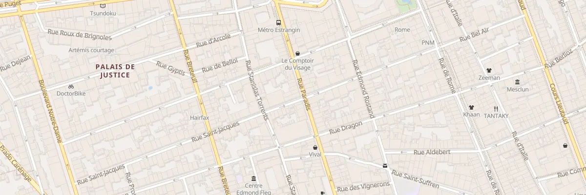 Plan du 40 Rue saint jacques à Marseille 6e Arrondissement