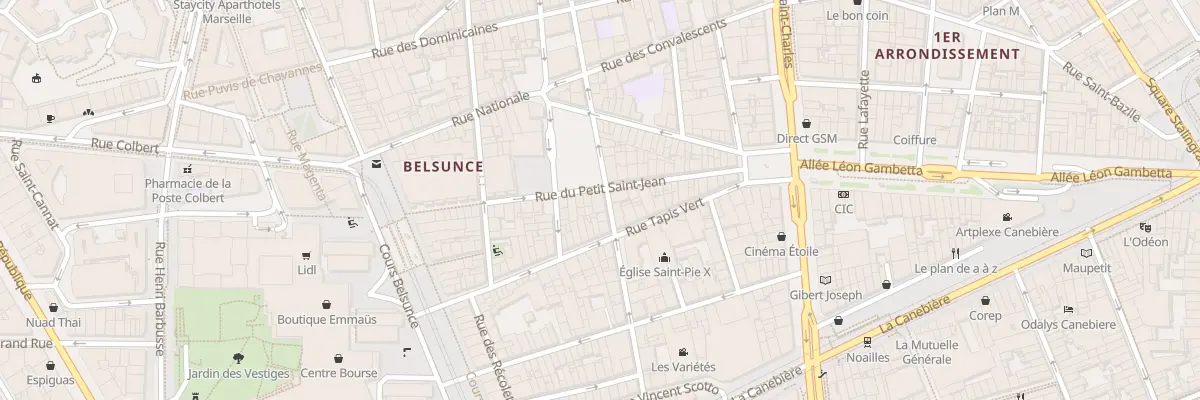 Plan du 47 Rue longue des capucins à Marseille 1er Arrondissement