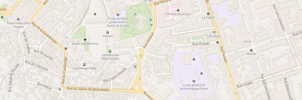 Plan du 215 Rue breteuil à Marseille 6e Arrondissement