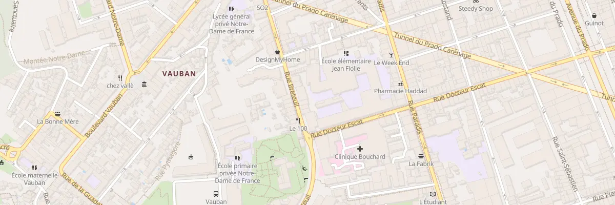 Plan du 185 Rue breteuil à Marseille 6e Arrondissement