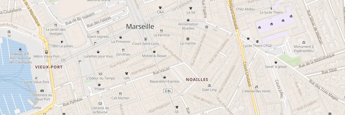 Plan du 10 Rue d’aubagne à Marseille 1er Arrondissement