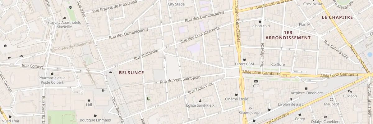 Plan du 50 Rue nationale à Marseille 1er Arrondissement
