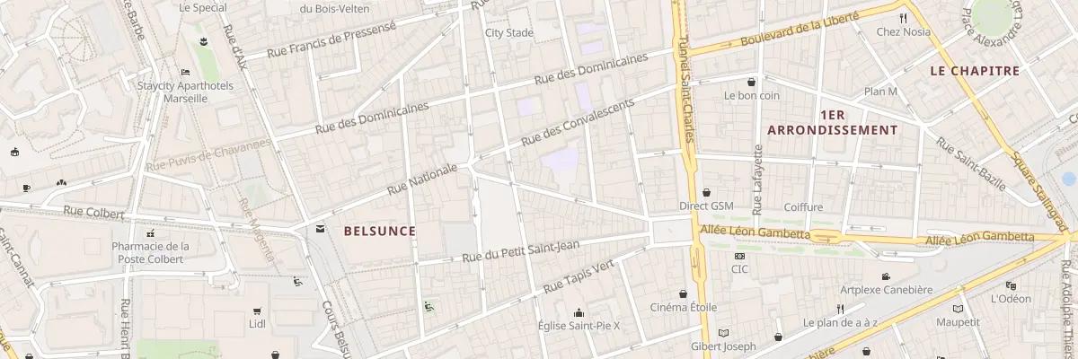 Plan du 47 Rue nationale à Marseille 1er Arrondissement