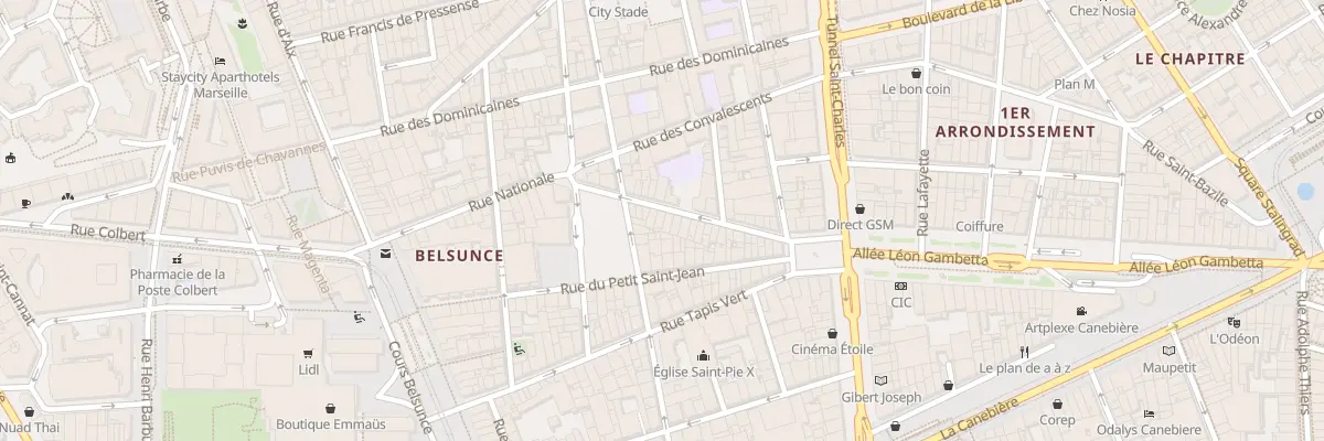 Plan du 52 Rue nationale à Marseille 1er Arrondissement