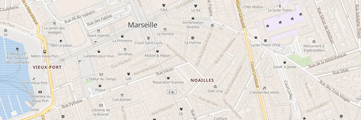 Plan du 14 Rue d’aubagne à Marseille 1er Arrondissement