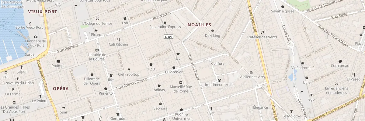 Plan du 47 Rue de rome à Marseille 1er Arrondissement