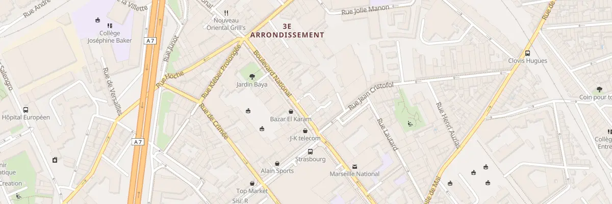 Plan du 224 Bd National à Marseille 3e Arrondissement