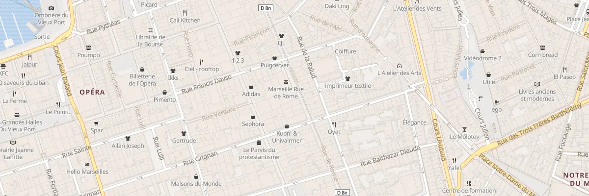 Plan du 56 Rue de rome à Marseille 1er Arrondissement