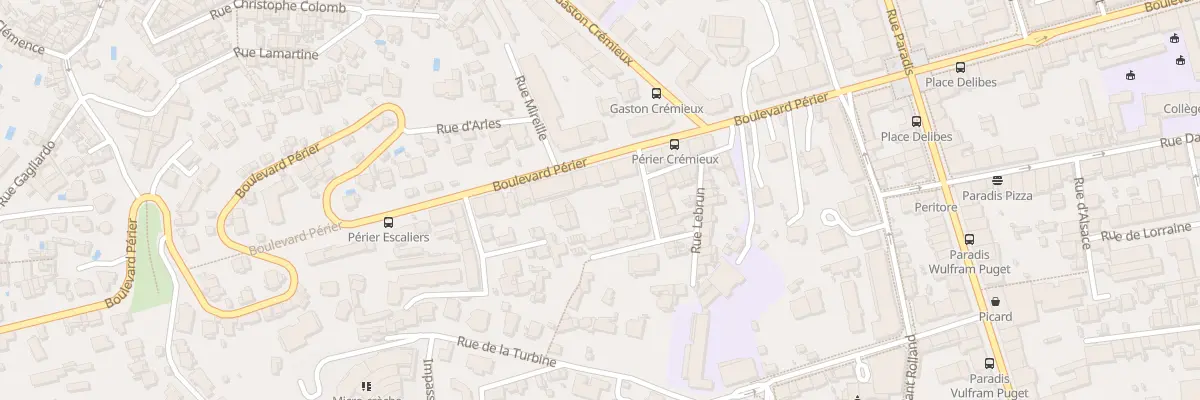 Plan du 117 Bd Perier à Marseille 8e Arrondissement