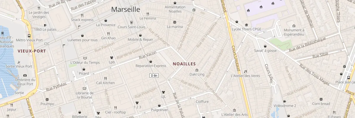 Plan du 24 Rue d’aubagne à Marseille 1er Arrondissement
