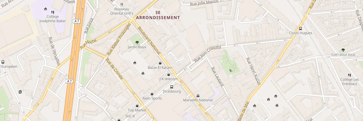 Plan du 218 Bd National à Marseille 3e Arrondissement