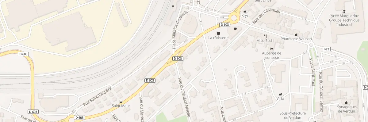 Plan du 13 Av du Général de Gaulle à Verdun