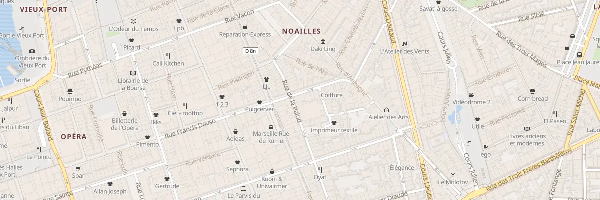 Plan du 4 Rue jean-pierre moustier à Marseille 1er Arrondissement