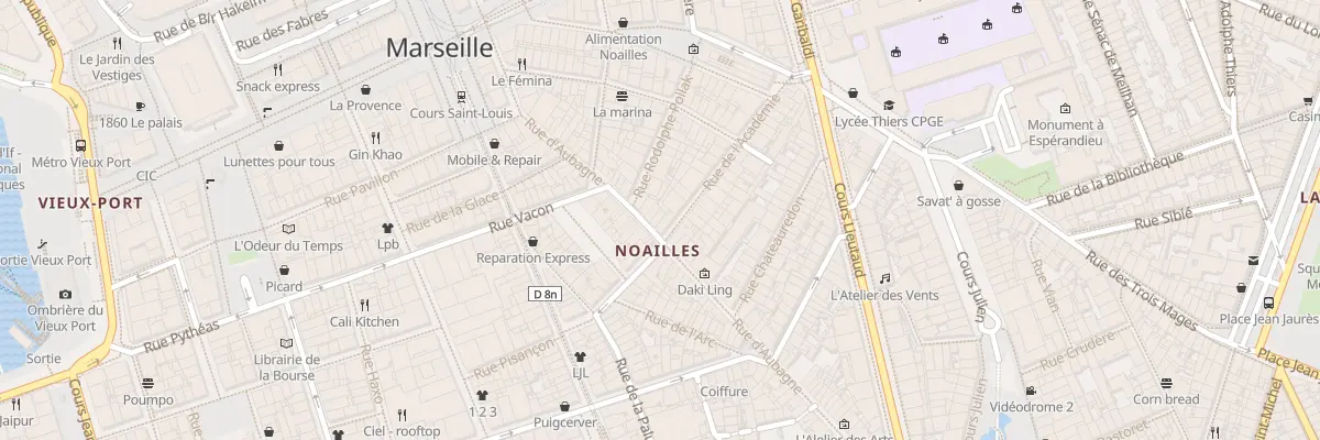 Plan du 31 Rue d’aubagne à Marseille 1er Arrondissement