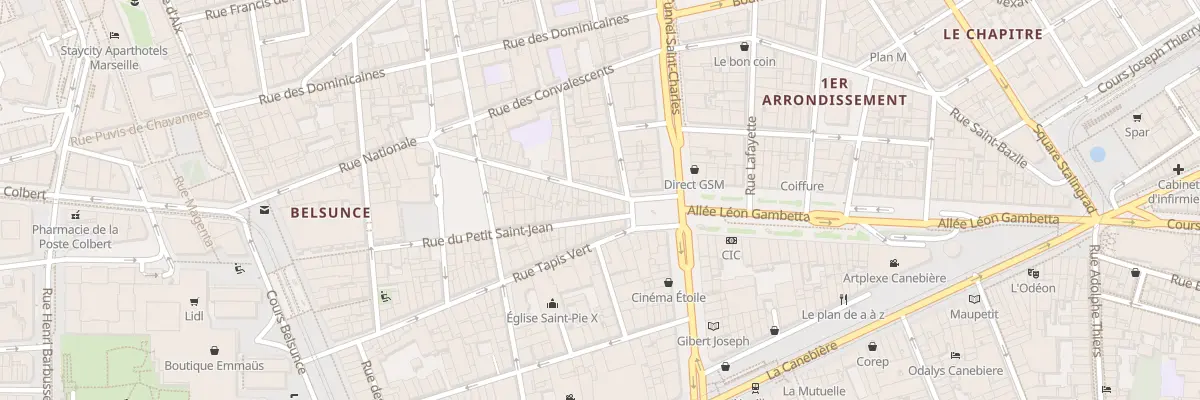 Plan du 76 Rue nationale à Marseille 1er Arrondissement