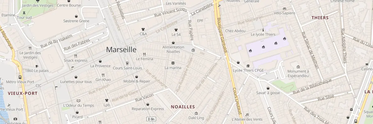 Plan du 33 Rue du musee à Marseille 1er Arrondissement
