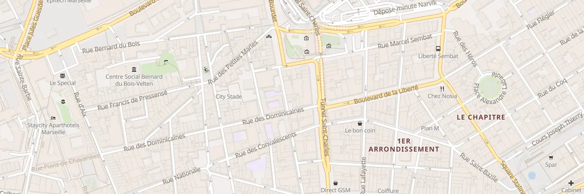 Plan du 6 Rue francois bazin à Marseille 1er Arrondissement