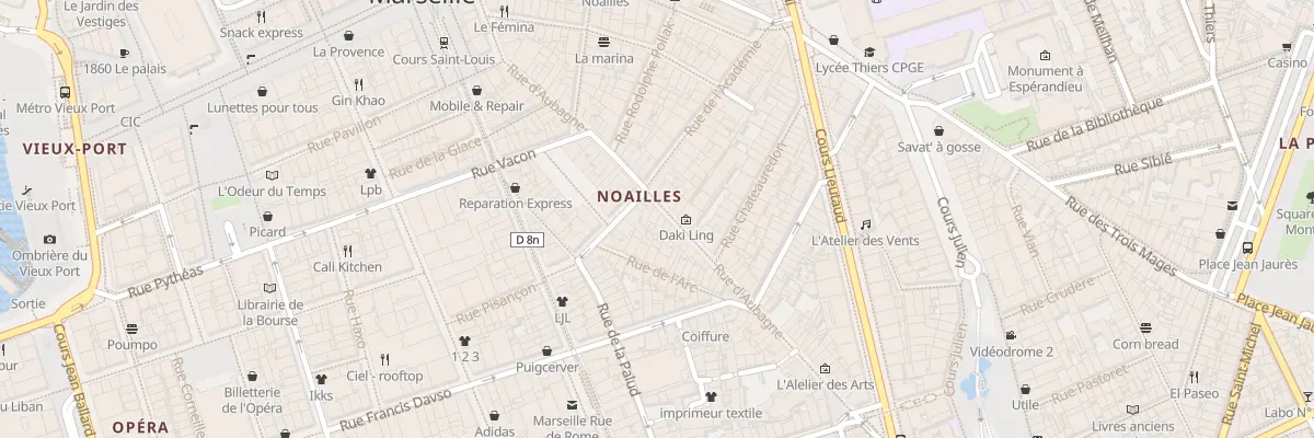Plan du 36 Rue d’aubagne à Marseille 1er Arrondissement
