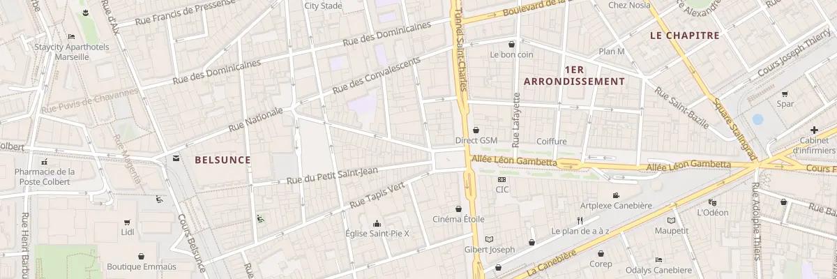 Plan du 65 Rue nationale à Marseille 1er Arrondissement