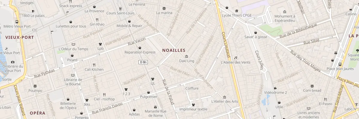 Plan du 38 Rue d’aubagne à Marseille 1er Arrondissement