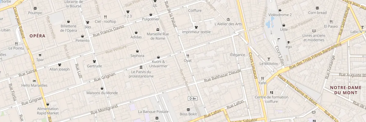 Plan du 75 Rue de rome à Marseille 6e Arrondissement