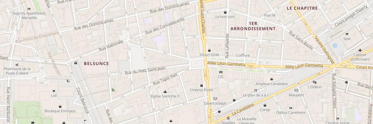 Plan du 82 Rue nationale à Marseille 1er Arrondissement