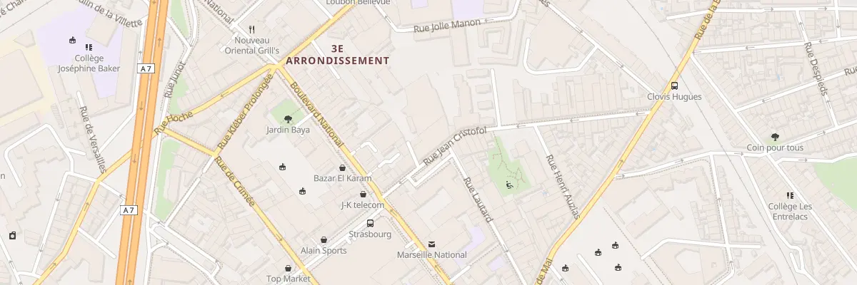 Plan du 7 Rue jean cristofol à Marseille 3e Arrondissement