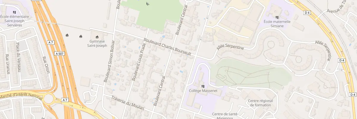 Plan du 22 Bd Charles Bourseult à Marseille 14e Arrondissement